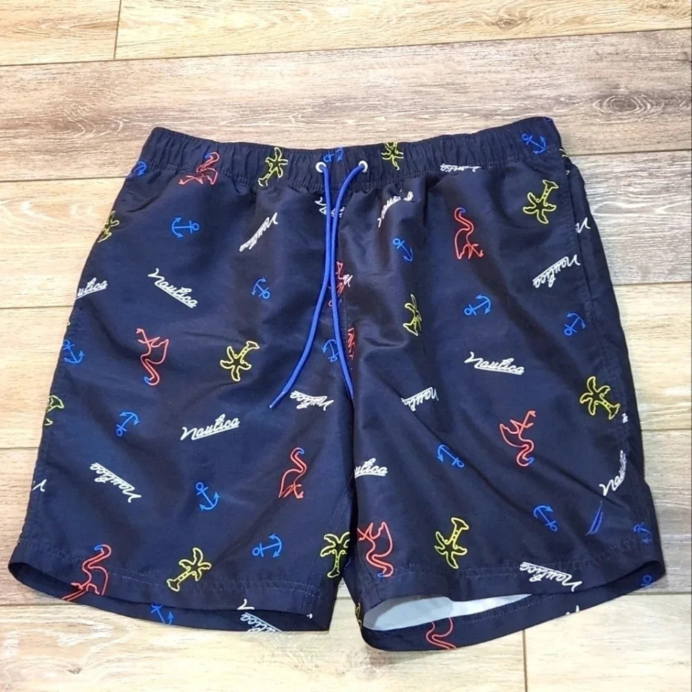 Nautica Nautical Blue Swim Shorts Size Large